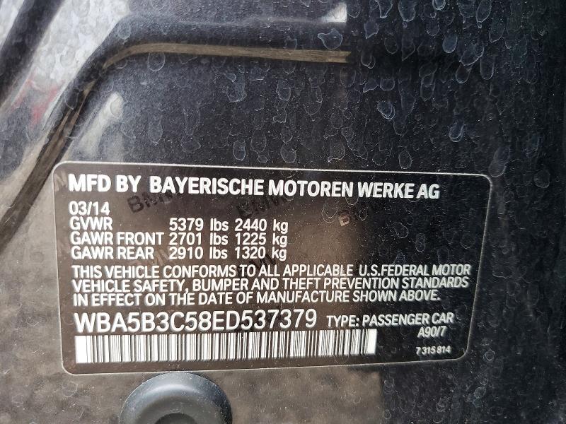 Продаж на аукціоні авто 2014 Bmw 535, vin: WBA5B3C58ED537379, номер лоту: 59182156