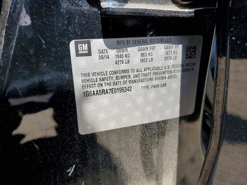 2014 Cadillac Ats მანქანა იყიდება აუქციონზე, vin: 1G6AA5RA7E0195342, აუქციონის ნომერი: 55777636