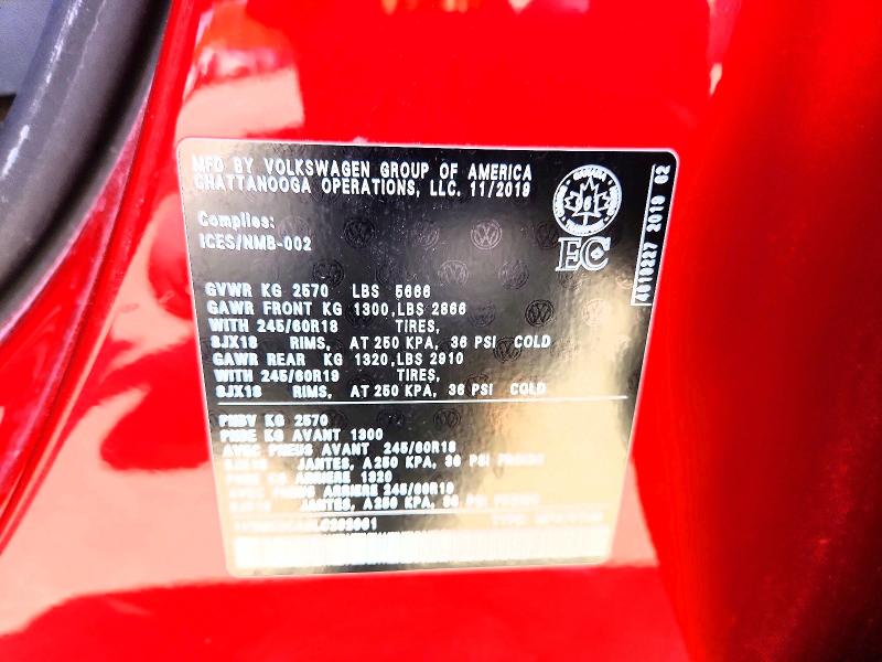 58418296 :رقم المزاد ، 1V2MC2CA6LC202061 vin ، 2020 Volkswagen Atlas Cross Sport مزاد بيع