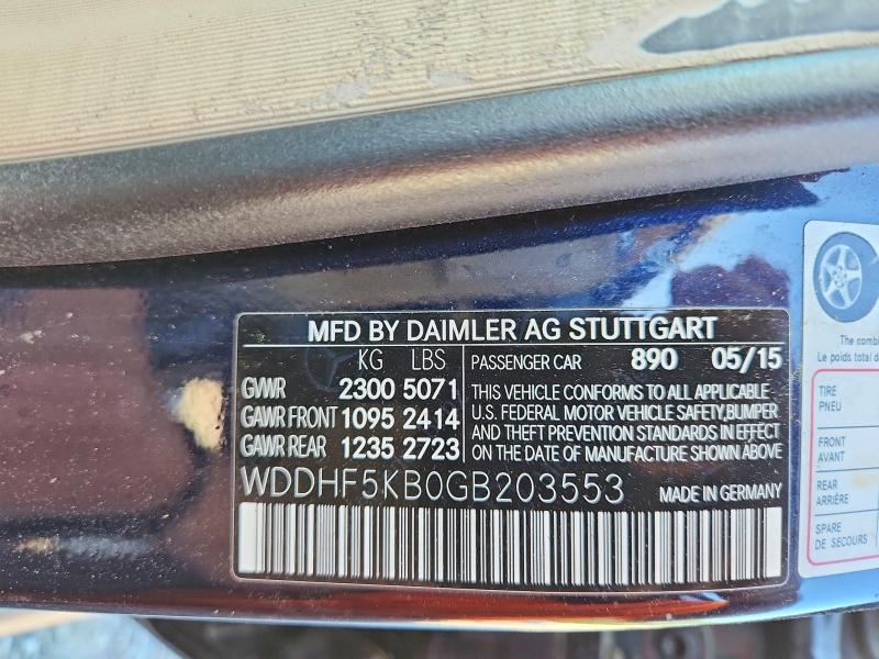 Aukcja sprzedaży 2016 Mercedes-benz E, vin: WDDHF5KB0GB203553, numer aukcji: 56119906