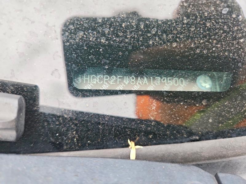 2010 Honda Accord მანქანა იყიდება აუქციონზე, vin: 1HGCP2F48AA179500, აუქციონის ნომერი: 85965605