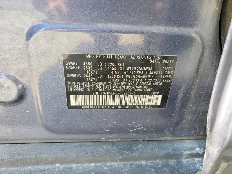 56511726 :رقم المزاد ، 4S4BSENCXH3226975 vin ، 2017 Subaru Outback مزاد بيع
