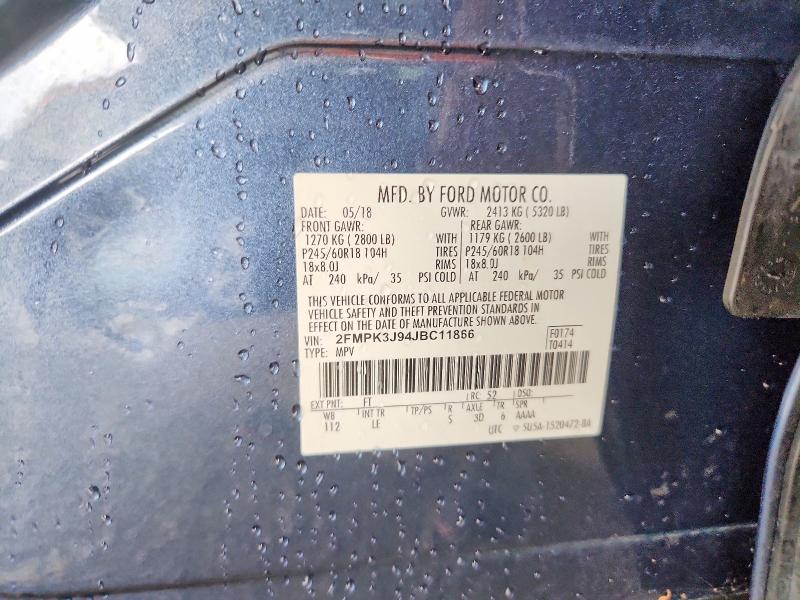 Aukcja sprzedaży 2018 Ford Edge, vin: 2FMPK3J94JBC11866, numer aukcji: 55853616