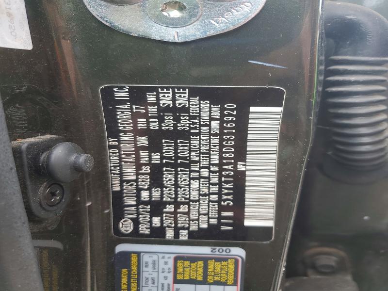 Продаж на аукціоні авто 2013 Kia Sorento, vin: 5XYKT3A18DG316920, номер лоту: 57940926