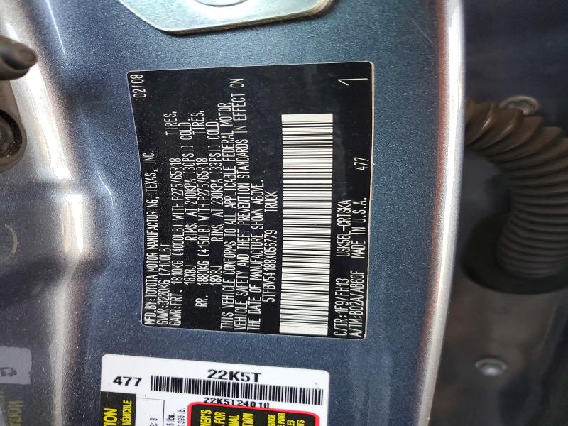 Aukcja sprzedaży 2008 Toyota Tundra, vin: 5TFBV54188X056779, numer aukcji: 57353246