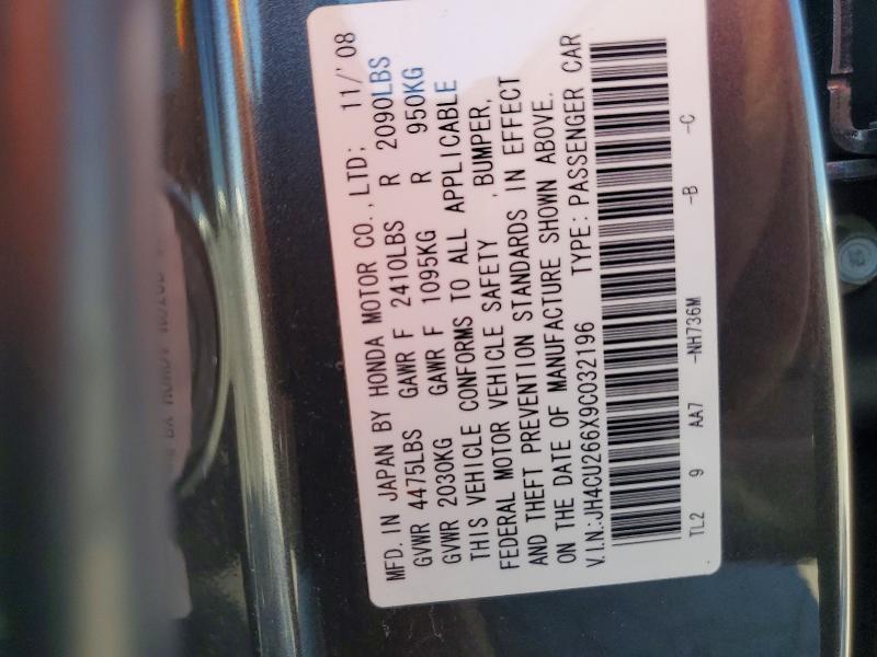 Aukcja sprzedaży 2009 Acura Tsx, vin: JH4CU266X9C032196, numer aukcji: 56720016