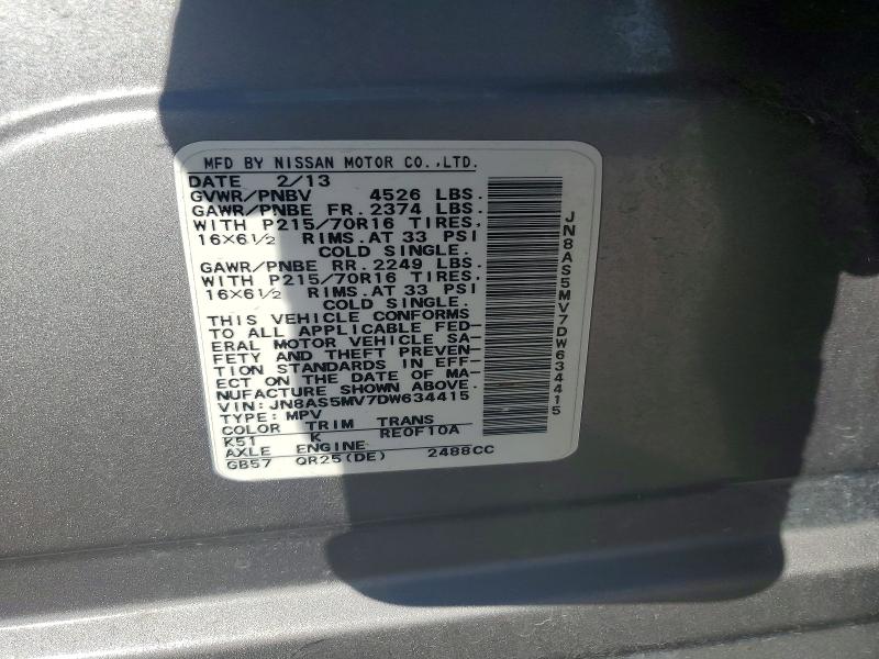 Aukcja sprzedaży 2013 Nissan Rogue, vin: JN8AS5MV7DW634415, numer aukcji: 55468916