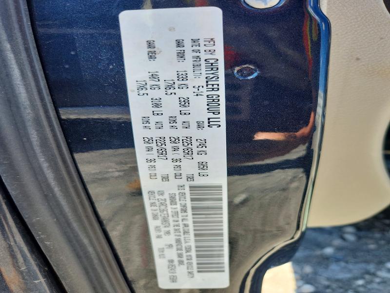 2014 Chrysler Town & Country მანქანა იყიდება აუქციონზე, vin: 2C4RC1BG7ER400374, აუქციონის ნომერი: 55400766