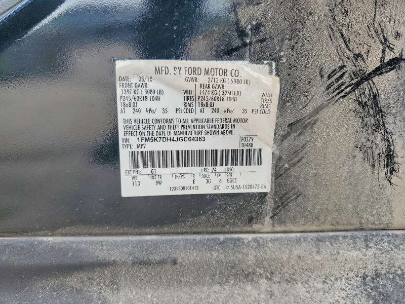 Продажа на аукционе авто 2018 Ford Explorer, vin: 1FM5K7DH4JGC64383, номер лота: 55729516