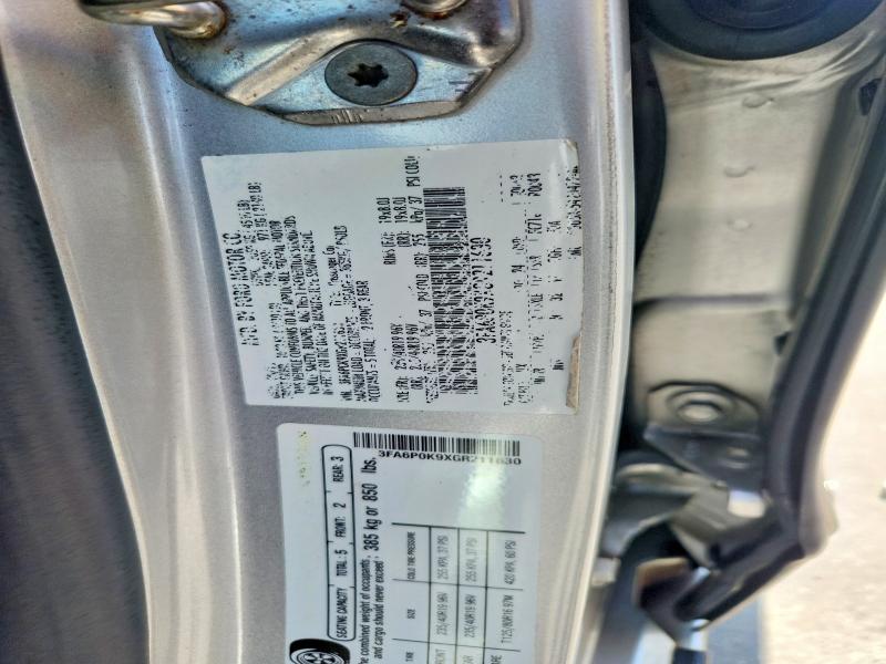 Продажа на аукционе авто 2016 Ford Fusion, vin: 3FA6P0K9XGR211630, номер лота: 58778446