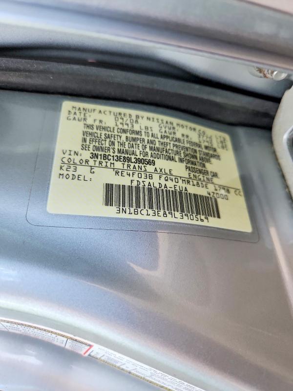Aukcja sprzedaży 2009 Nissan Versa, vin: 3N1BC13E89L390569, numer aukcji: 56090896