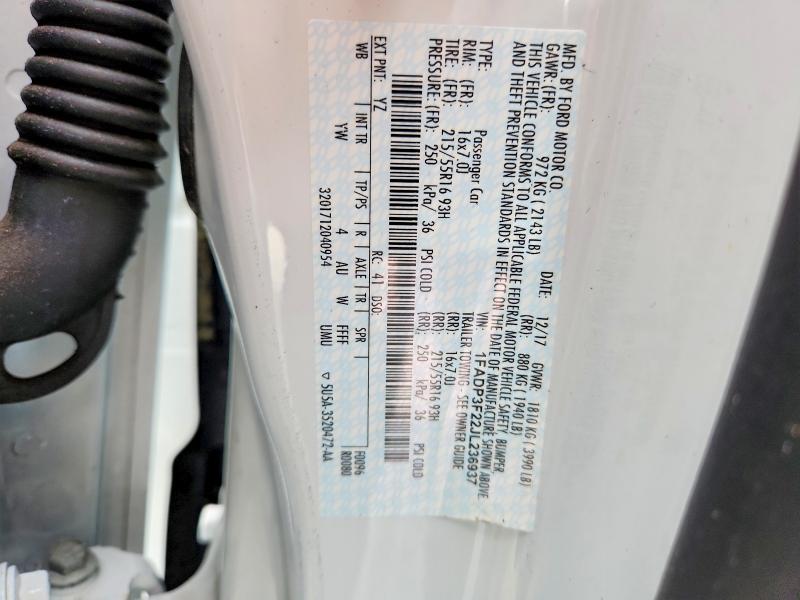 Aukcja sprzedaży 2018 Ford Focus, vin: 1FADP3F22JL236937, numer aukcji: 58939536