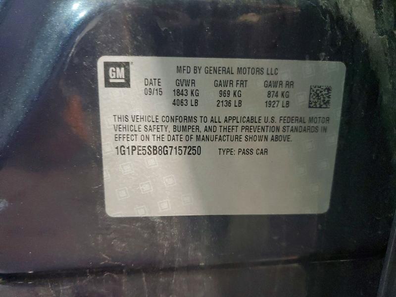 Продажа на аукционе авто 2016 Chevrolet Cruze Limited, vin: 1G1PE5SB8G7157250, номер лота: 56642366