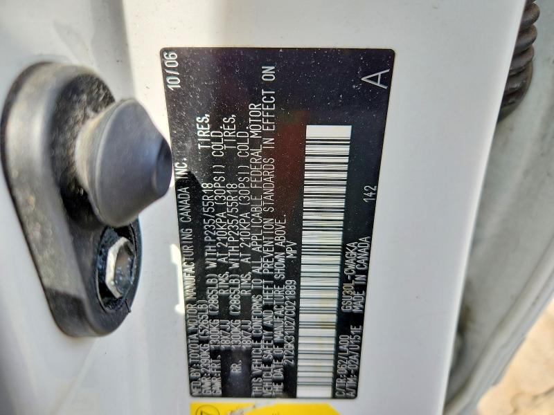 Продаж на аукціоні авто 2007 Lexus Rx, vin: 2T2GK31U27C021889, номер лоту: 52199856
