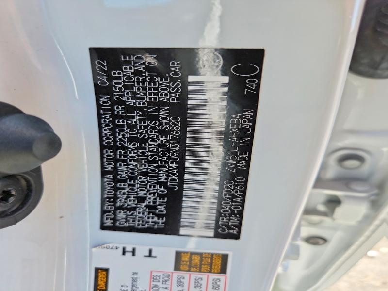 Продаж на аукціоні авто 2022 Toyota Prius, vin: JTDKAMFU9N3176820, номер лоту: 56533526