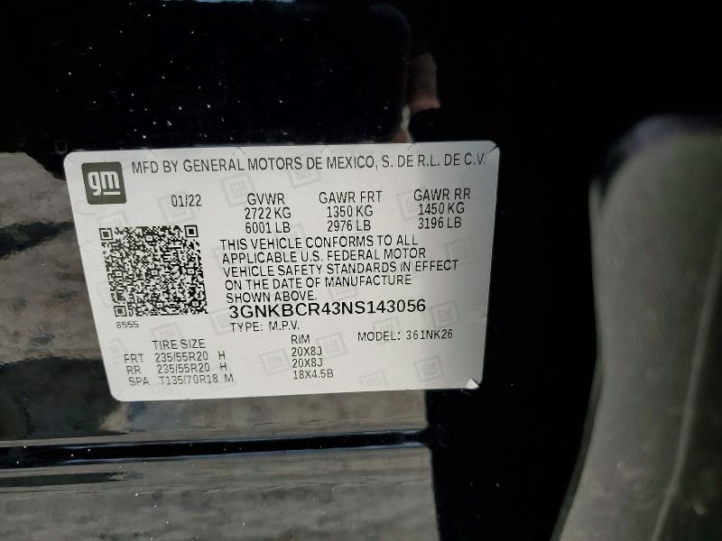 Продаж на аукціоні авто 2022 Chevrolet Blazer, vin: 3GNKBCR43NS143056, номер лоту: 55546486