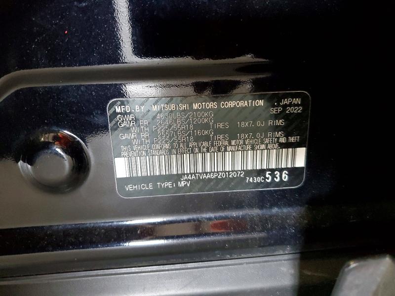 Продажа на аукционе авто 2023 Mitsubishi Eclipse Cross, vin: JA4ATVAA6PZ012072, номер лота: 57492336