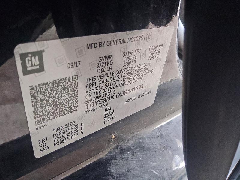 Продажа на аукционе авто 2018 Cadillac Escalade, vin: 1GYS3BKJXJR141098, номер лота: 56962206