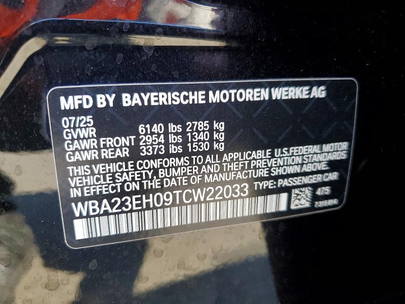 58112396 :رقم المزاد ، WBA23EH09TCW22033 vin ، 2026 Bmw 740 مزاد بيع