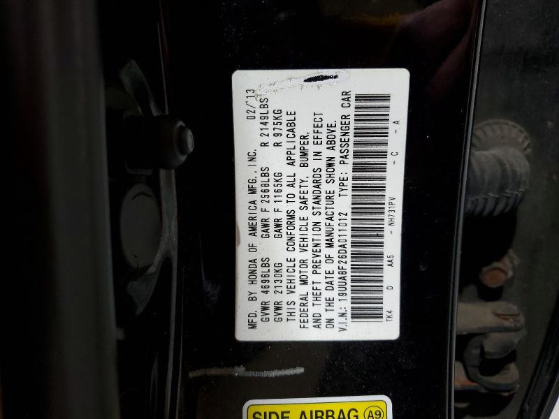 Продажа на аукционе авто 2013 Acura Tl, vin: 19UUA8F26DA011012, номер лота: 57124466
