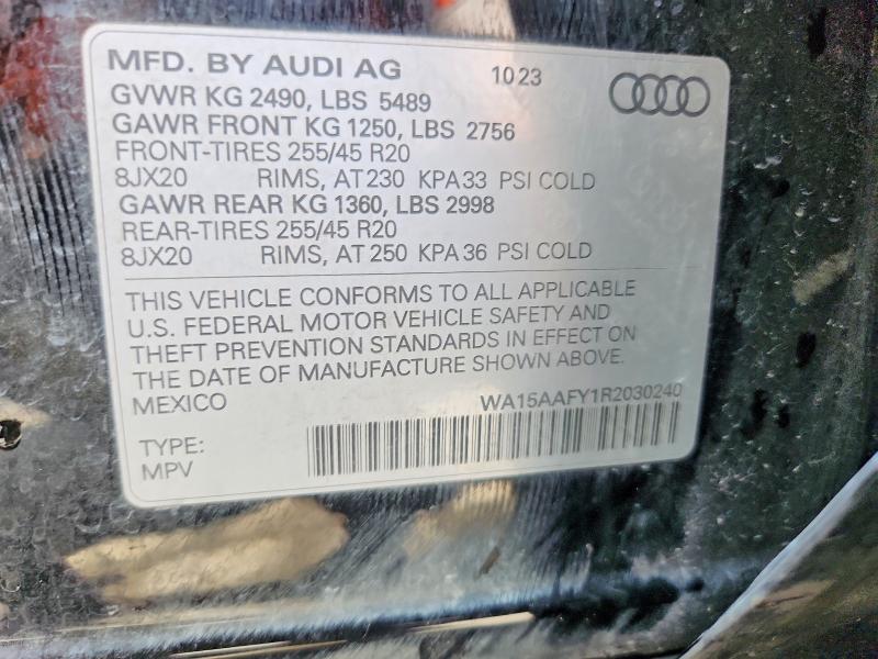 Продажа на аукционе авто 2024 Audi Q5, vin: WA15AAFY1R2030240, номер лота: 58609116