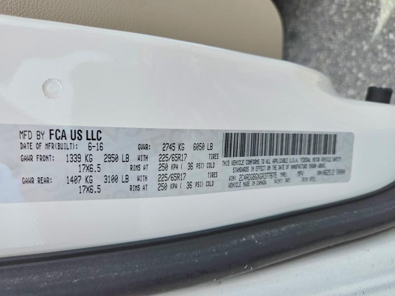 Aukcja sprzedaży 2016 Dodge Grand Caravan, vin: 2C4RDGBGXGR377675, numer aukcji: 58229696