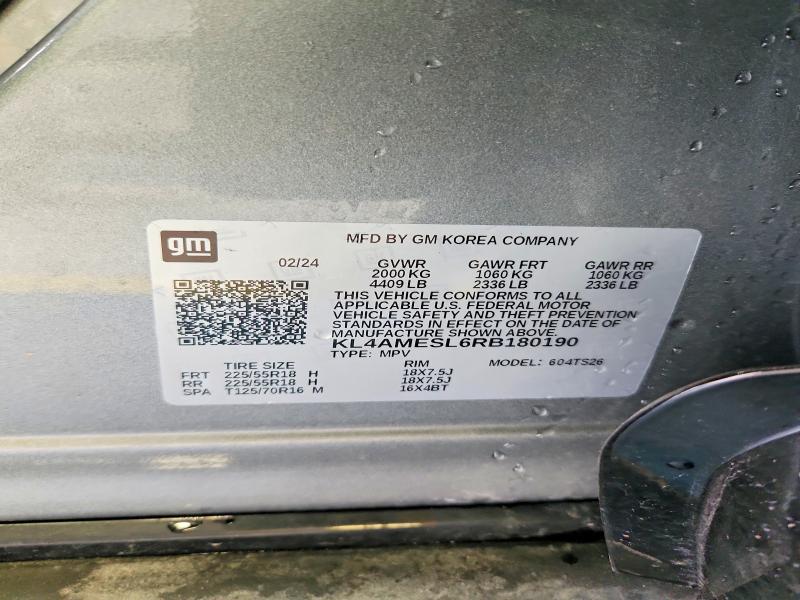 Auction sale of the 2024 Buick Encore Gx, vin: KL4AMESL6RB180190, lot number: 56595766