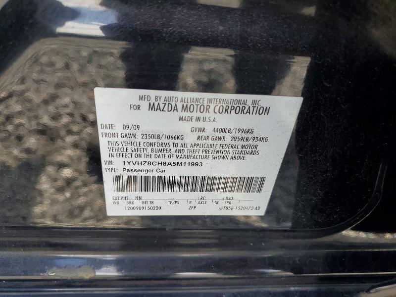 Продажа на аукционе авто 2010 Mazda 6, vin: 1YVHZ8CH8A5M11993, номер лота: 57751586