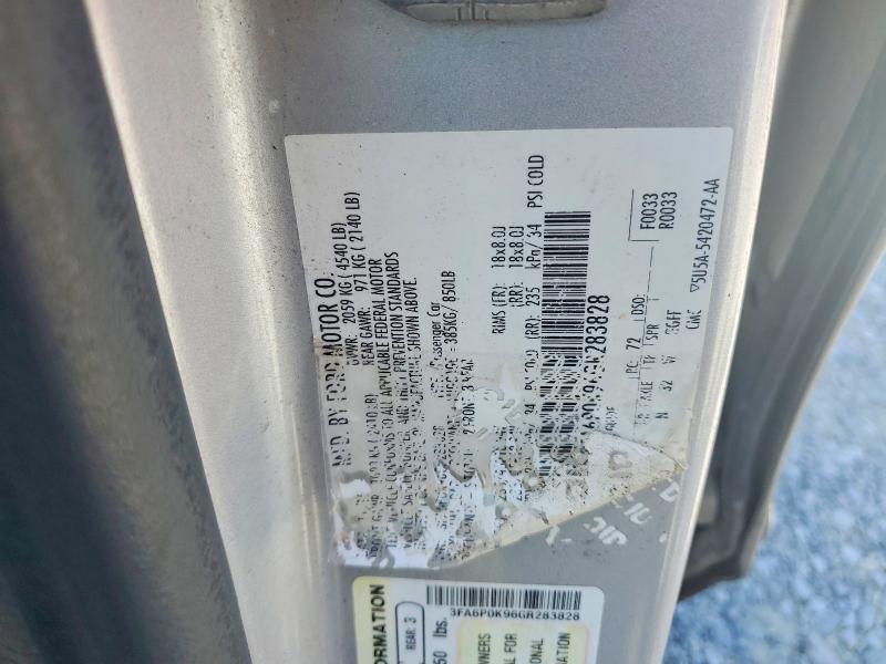 Продаж на аукціоні авто 2016 Ford Fusion, vin: 3FA6P0K96GR283828, номер лоту: 55948476