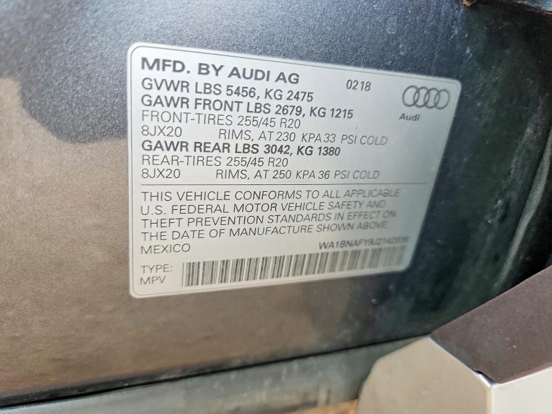 Aukcja sprzedaży 2018 Audi Q5, vin: WA1BNAFY9J2142036, numer aukcji: 56653066