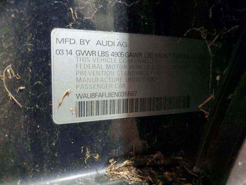 55498706 :رقم المزاد ، WAUBFAFL8EN035567 vin ، 2014 Audi A4 مزاد بيع