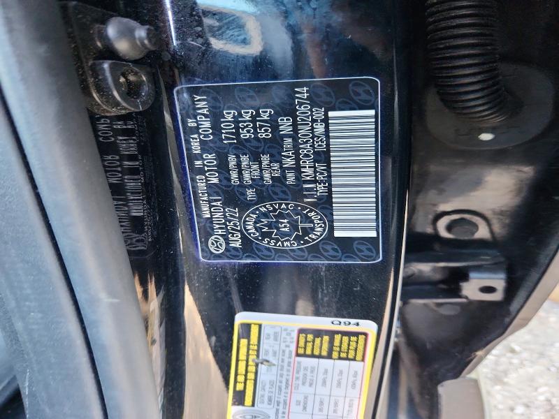 56401916 :رقم المزاد ، KMHRC8A30NU206744 vin ، 2022 Hyundai Venue مزاد بيع