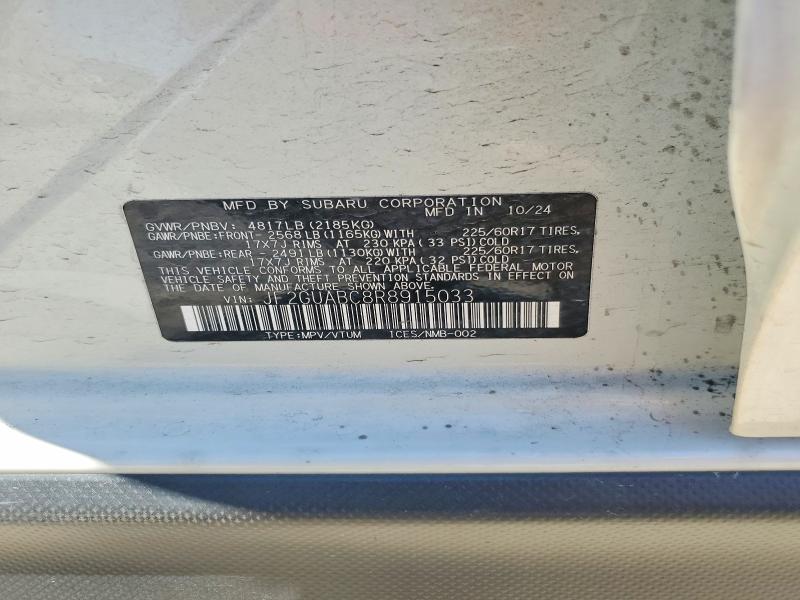 Продажа на аукционе авто 2024 Subaru Crosstrek, vin: JF2GUABC8R8915033, номер лота: 55622956