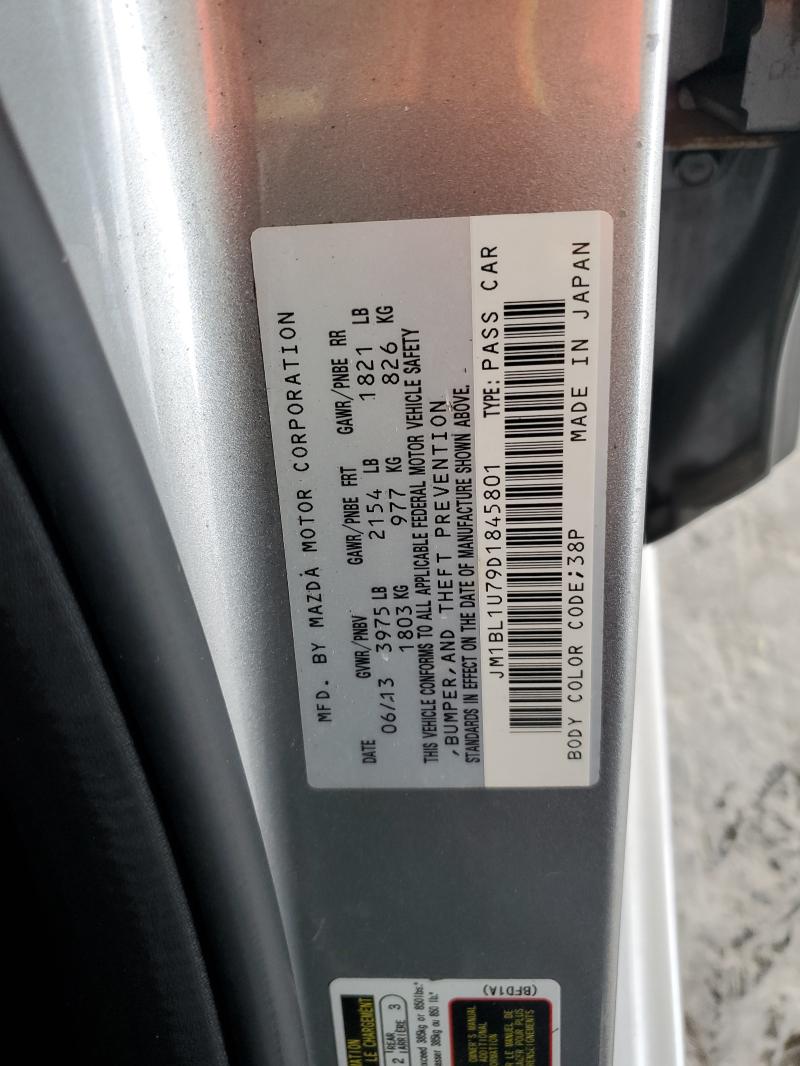 57433526 :رقم المزاد ، JM1BL1U79D1845801 vin ، 2013 Mazda 3 مزاد بيع