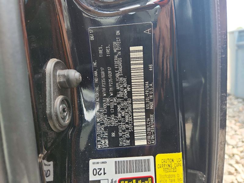Продаж на аукціоні авто 2017 Toyota Sienna, vin: 5TDYZ3DC5HS869183, номер лоту: 58567536
