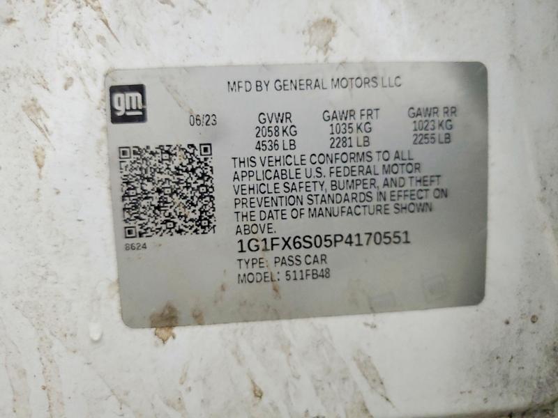 Продаж на аукціоні авто 2023 Chevrolet Bolt Ev, vin: 1G1FX6S05P4170551, номер лоту: 56765996