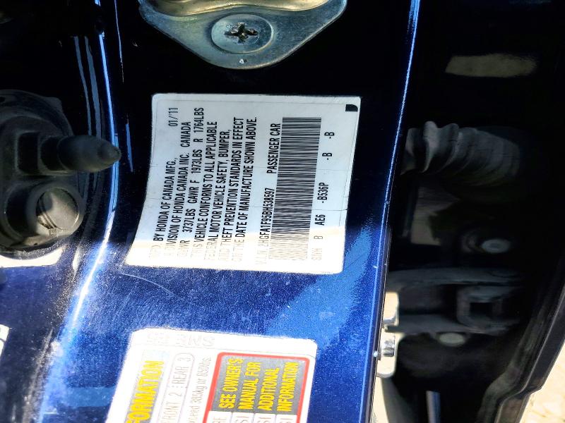 Aukcja sprzedaży 2011 Honda Civic, vin: 2HGFA1F95BH538597, numer aukcji: 58509936