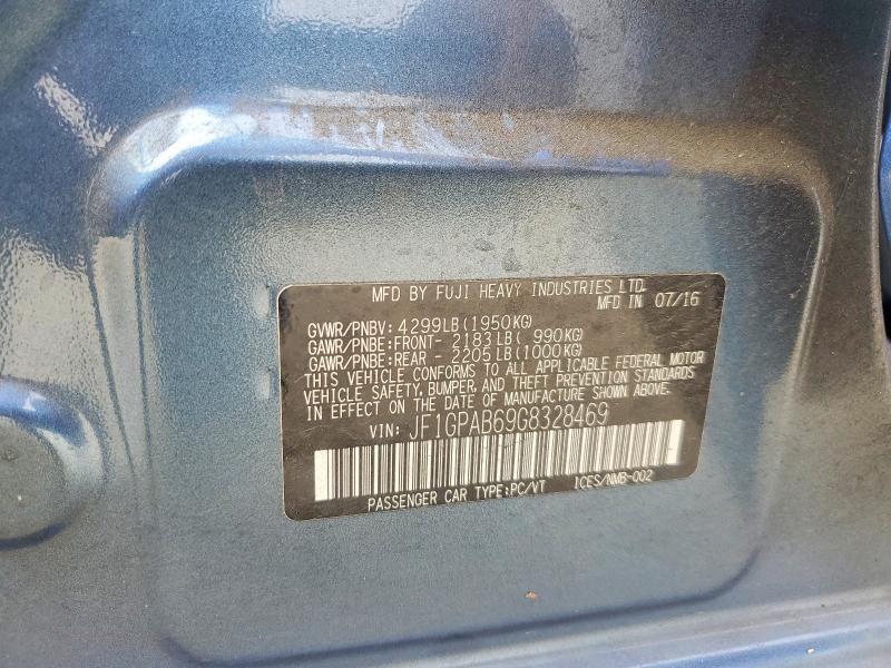 57430026 :رقم المزاد ، JF1GPAB69G8328469 vin ، 2016 Subaru Impreza مزاد بيع