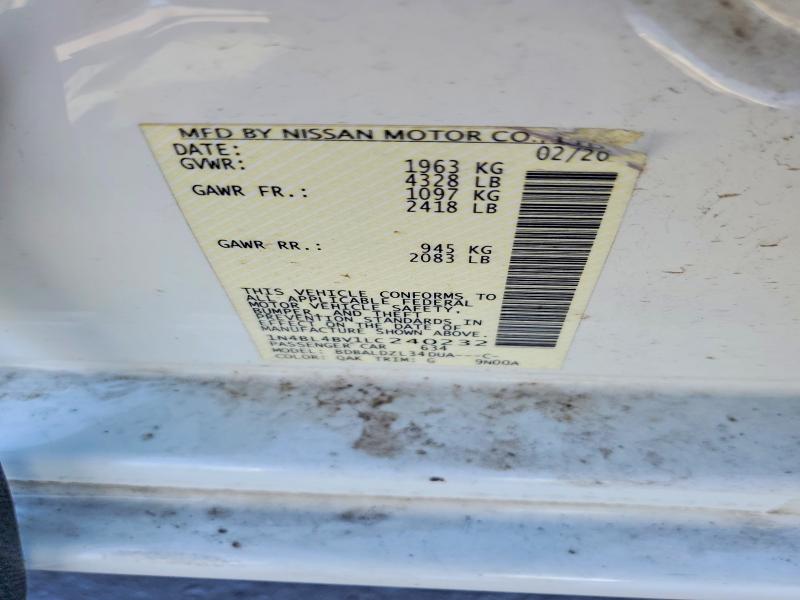 Продажа на аукционе авто 2020 Nissan Altima, vin: 1N4BL4BV1LC240232, номер лота: 55838076