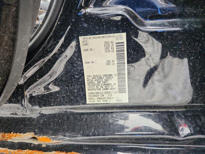 Продаж на аукціоні авто 2020 Nissan Altima, vin: 1N4BL4BV2LC269710, номер лоту: 58464356
