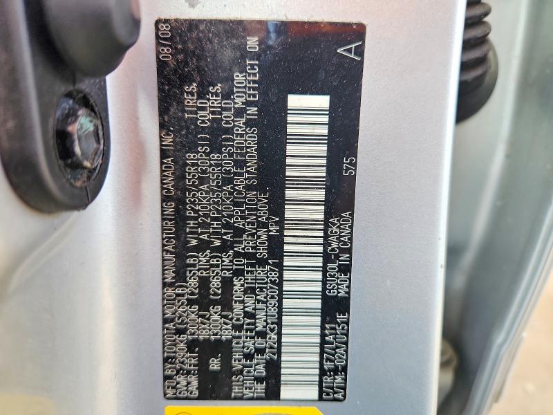 Aukcja sprzedaży 2009 Lexus Rx, vin: 2T2GK31U89C073871, numer aukcji: 56281536