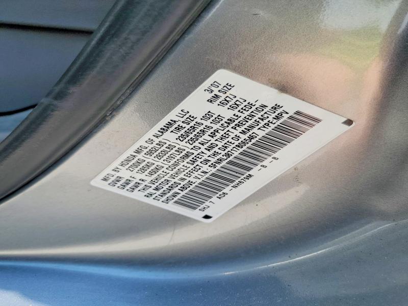 56708976 :رقم المزاد ، 5FNRL38717B065467 vin ، 2007 Honda Odyssey مزاد بيع
