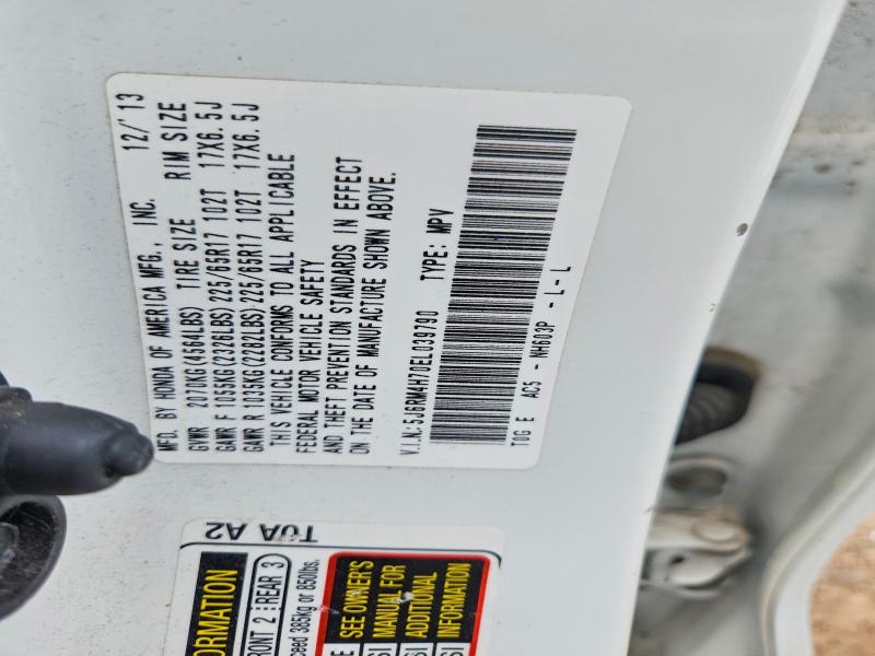 2014 Honda Cr-v მანქანა იყიდება აუქციონზე, vin: 5J6RM4H70EL039790, აუქციონის ნომერი: 56884396