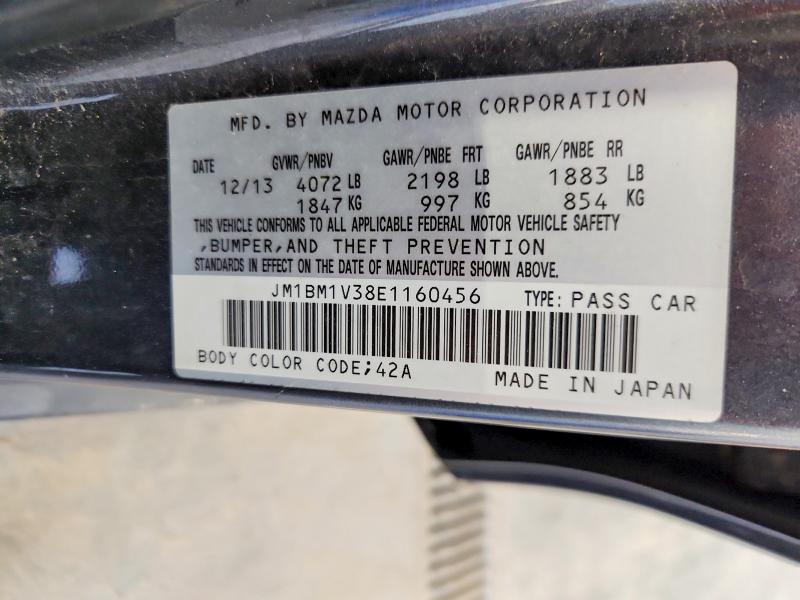 Продаж на аукціоні авто 2014 Mazda 3, vin: JM1BM1V38E1160456, номер лоту: 54844946