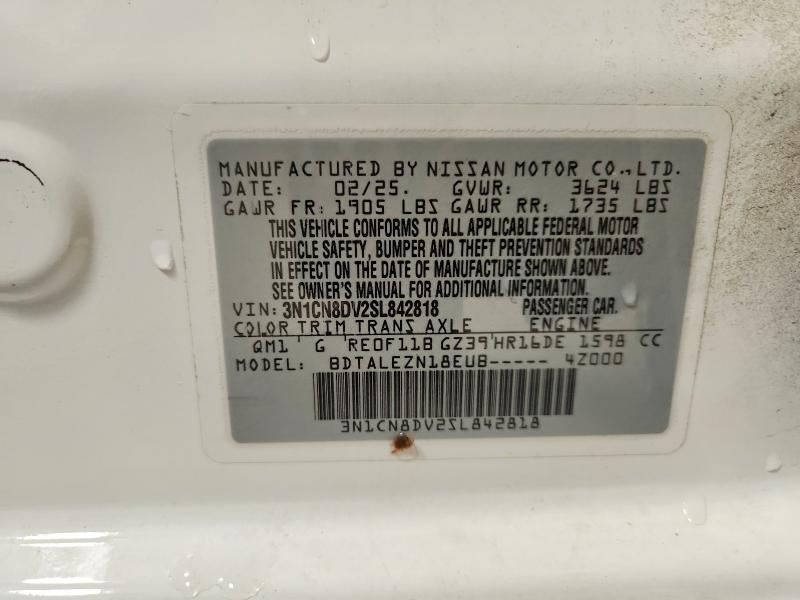 56150876 :رقم المزاد ، 3N1CN8DV2SL842818 vin ، 2025 Nissan Versa مزاد بيع