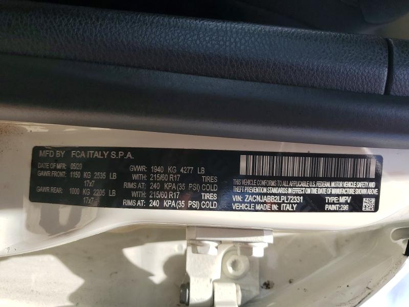Aukcja sprzedaży 2020 Jeep Renegade, vin: ZACNJABB2LPL72331, numer aukcji: 57394426