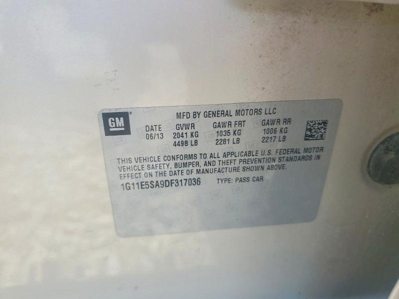 57606946 :رقم المزاد ، 1G11E5SA9DF317036 vin ، 2013 Chevrolet Malibu مزاد بيع