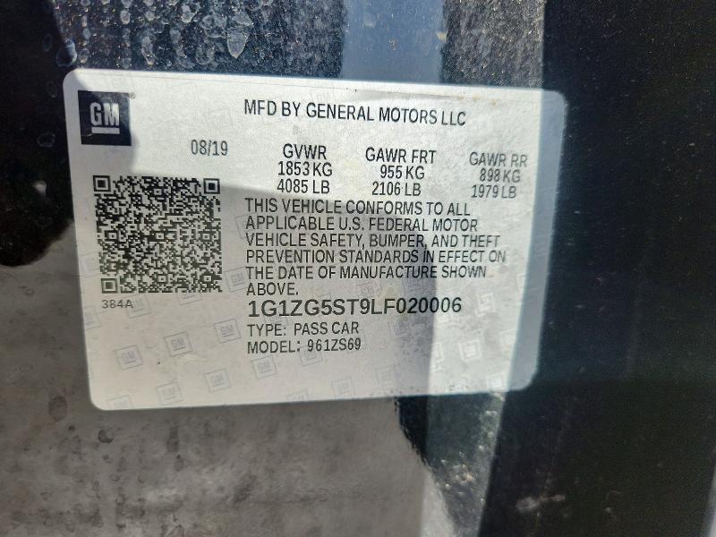 Продажа на аукционе авто 2020 Chevrolet Malibu, vin: 1G1ZG5ST9LF020006, номер лота: 58898986