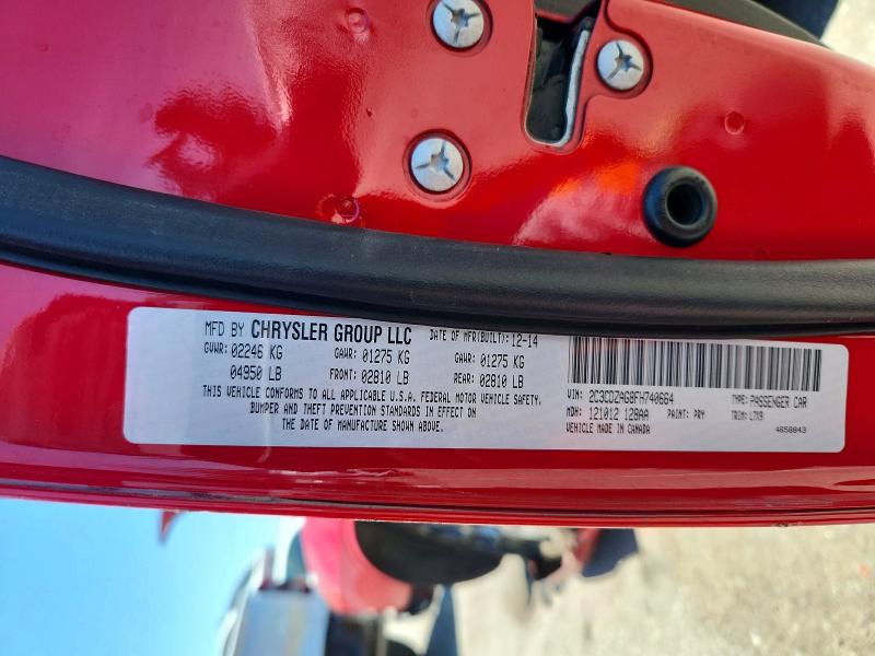 Продажа на аукционе авто 2015 Dodge Challenger, vin: 2C3CDZAG8FH740664, номер лота: 57510016