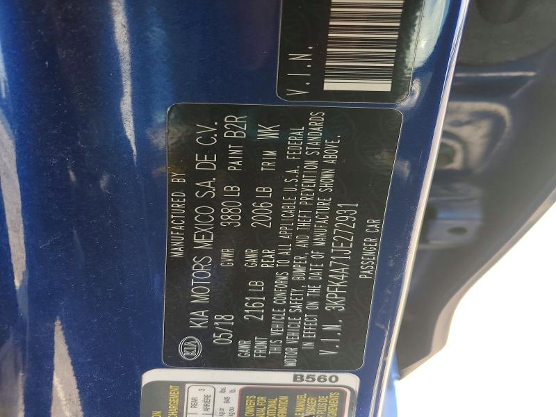 Продаж на аукціоні авто 2018 Kia Forte, vin: 3KPFK4A71JE272931, номер лоту: 56260466
